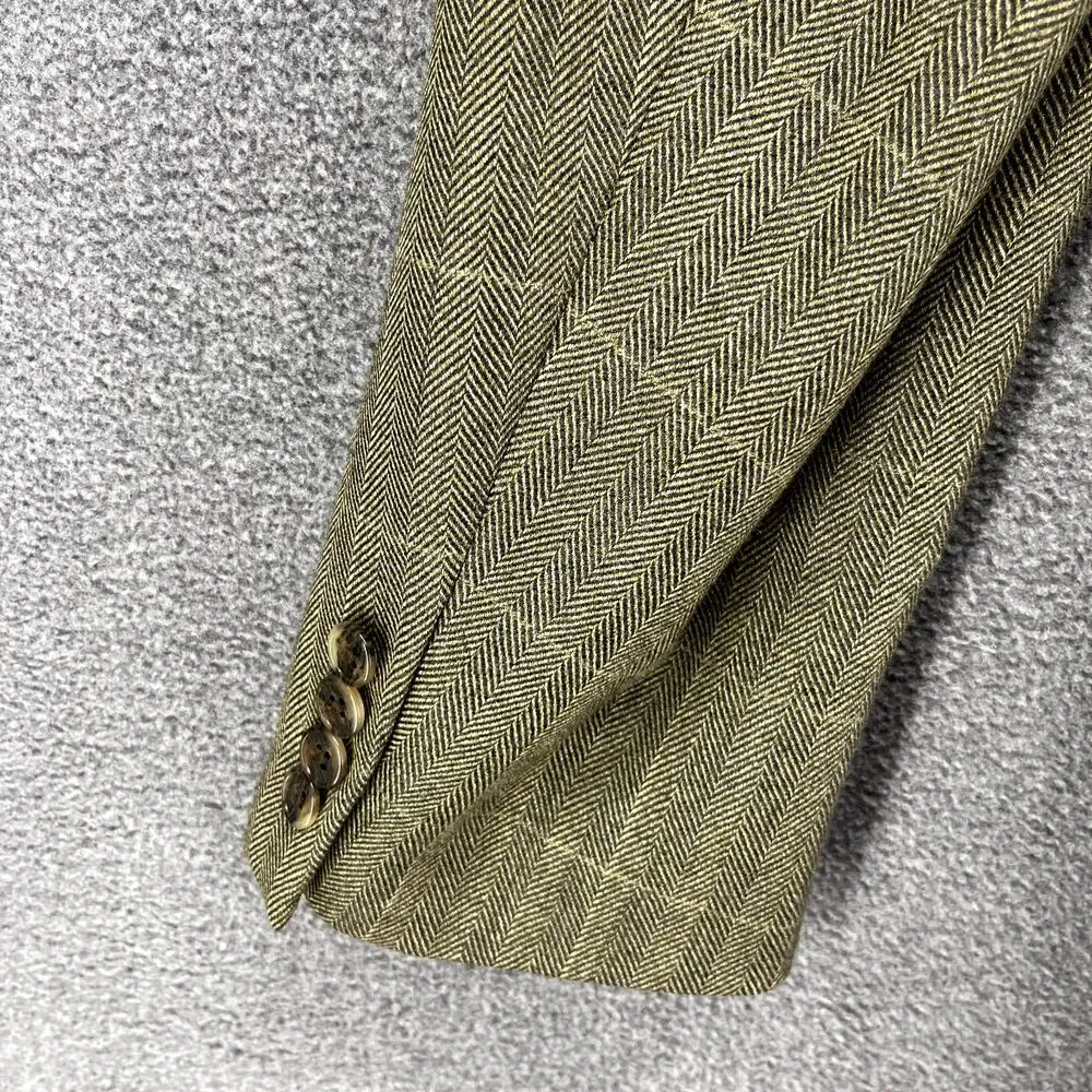 Joseph Abboud Suit Jacket Mens 42R‎ Brown Plaid Wool Two Button Coat Blazer